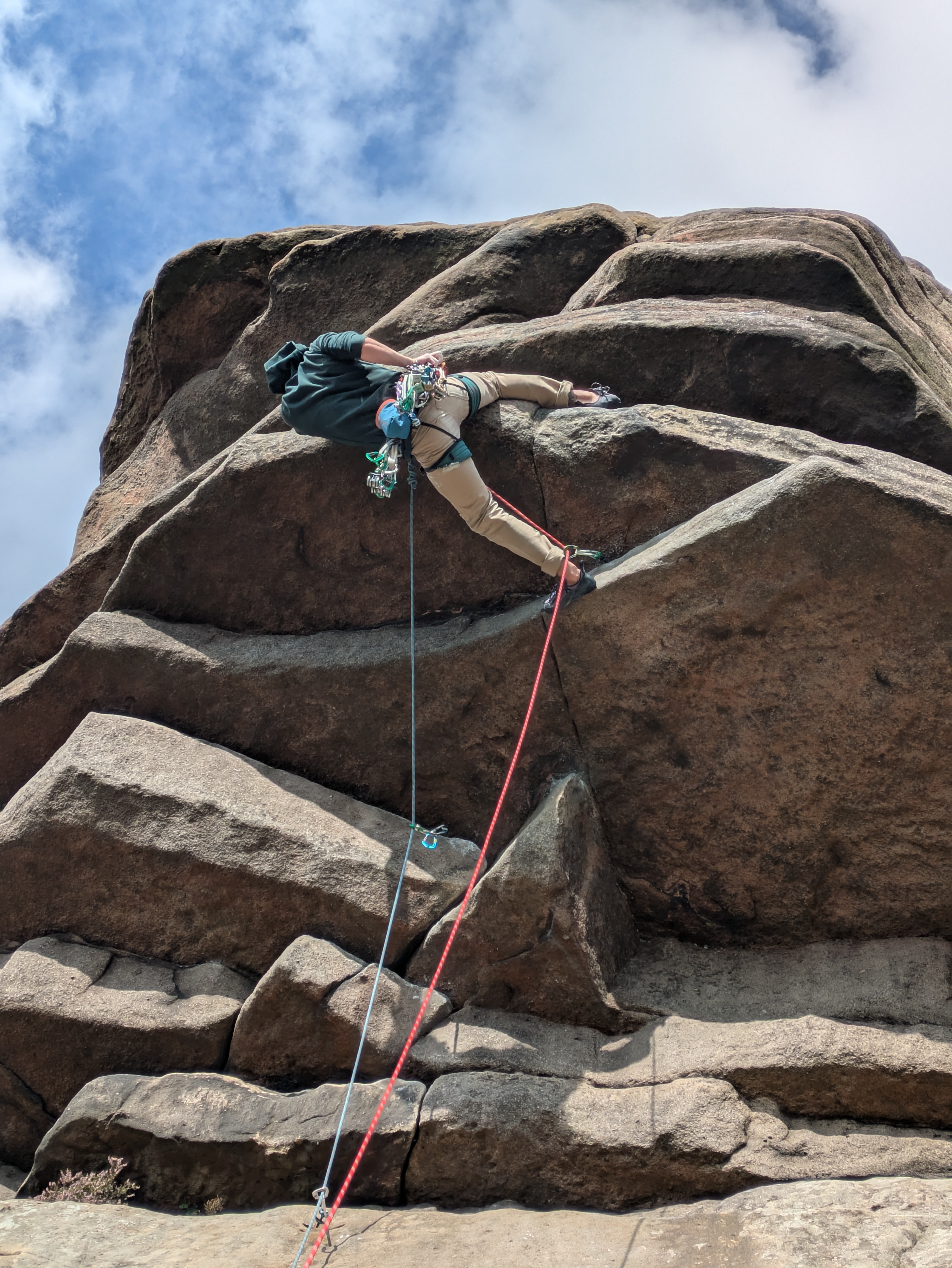 Flying Buttrees lead climbing
